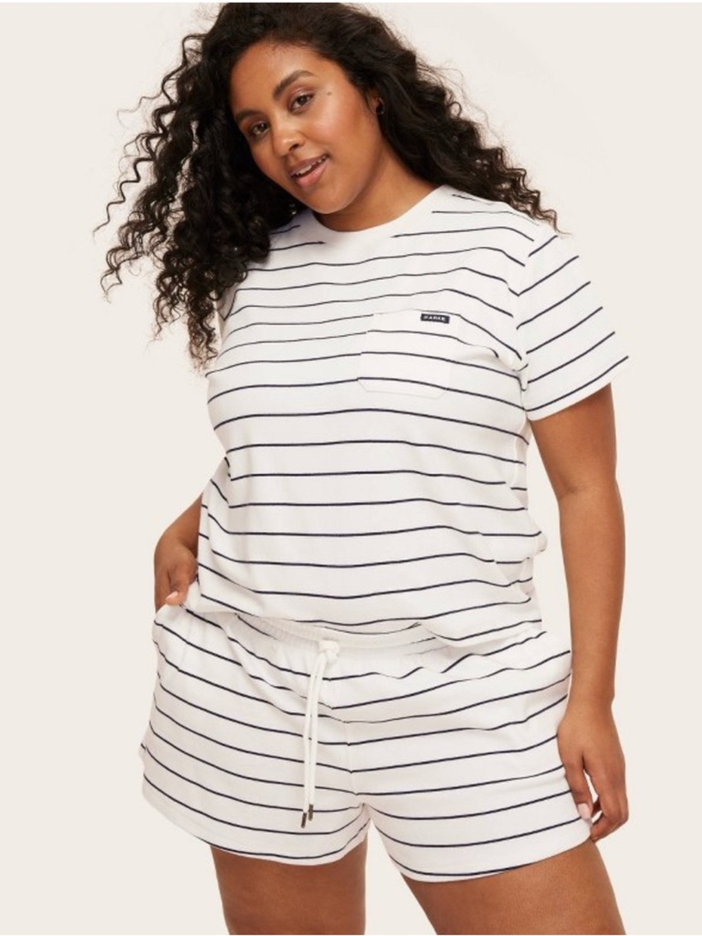 NWT Target x Parke striped White & Navy pocket tee - 1X - SOLD OUT!